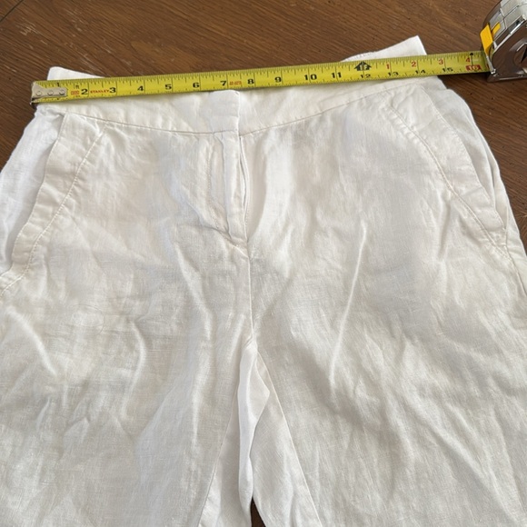 Eileen Fisher Organic Linen Bermuda Shorts Woman XXS White Pockets 10.5” inseam - Picture 3 of 13